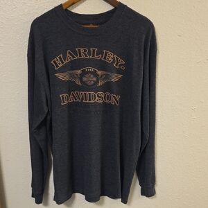 Harley-Davidson Men's Charcoal Long Sleeve Tee